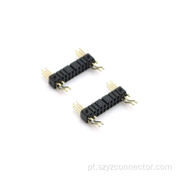 Cabeçalho de pino de 1,27 mm, ângulo reto, 2 núcleos